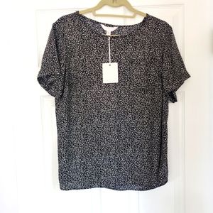 NWT LC Lauren Conrad Woven Tee  - Med